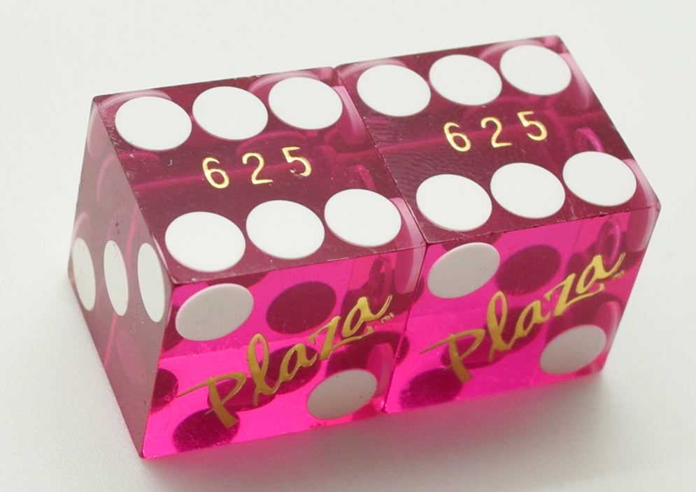 Plaza Casino Las Vegas Nevada Purple Dice Pair Matching Numbers