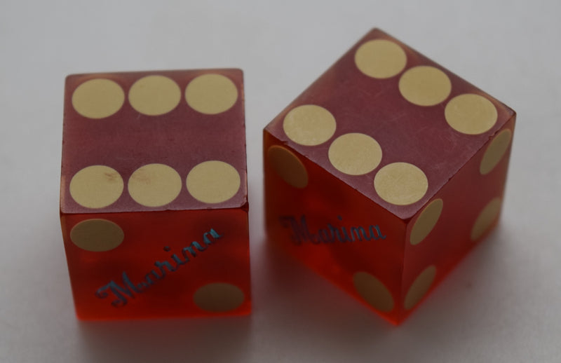 Marina Casino Las Vegas Nevada Dice Pair Red