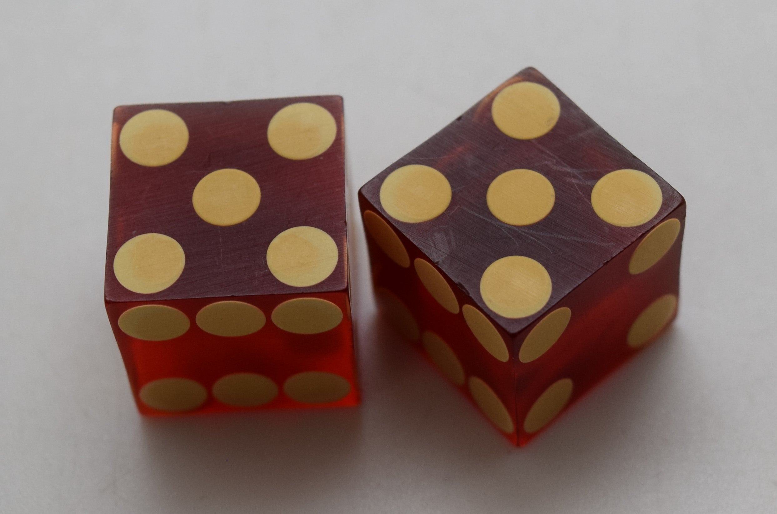 Treasury Hotel and Casino Las Vegas Nevada Dice Pair Red