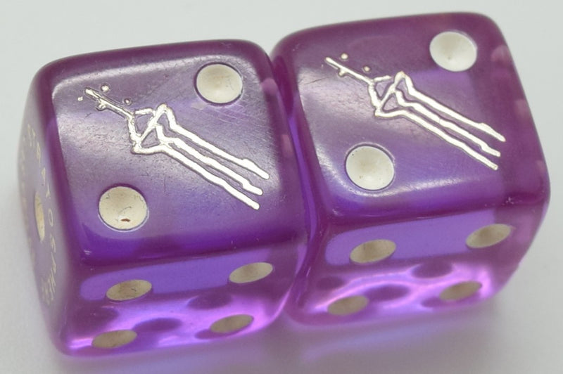 Stratosphere Casino Las Vegas Nevada Purple Gift Shop Pair of Dice