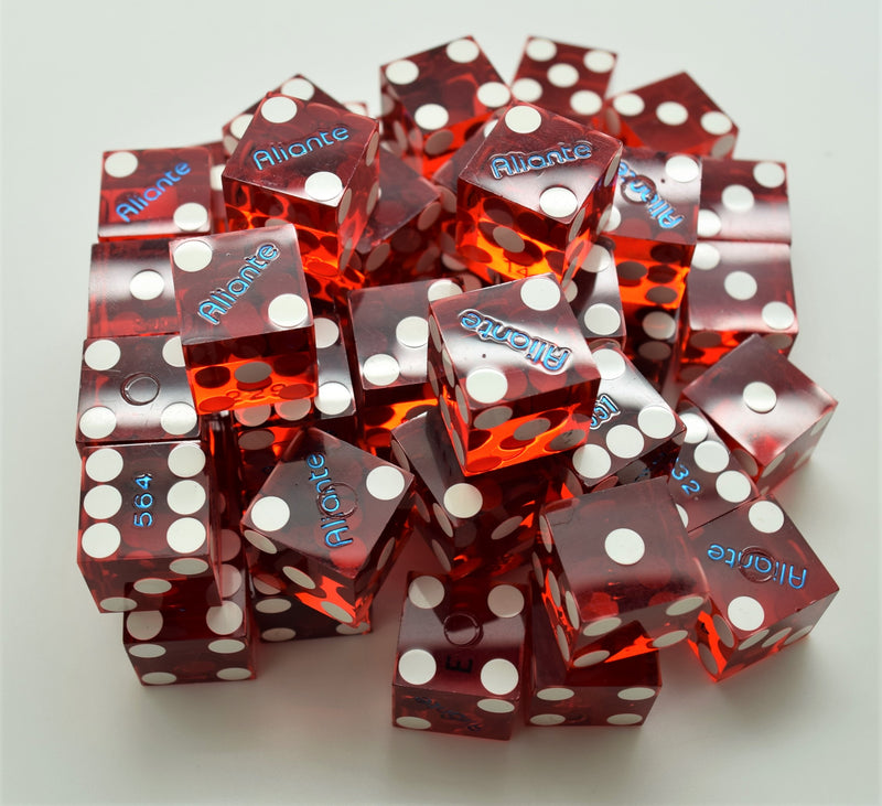 Bulk Dice 50 Used Dice From The Aliante Casino in Las Vegas Nevada