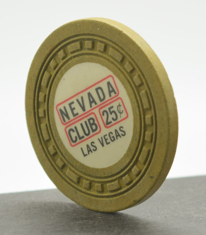 Nevada Club Casino Las Vegas Nevada 25 Cent Chip 1962