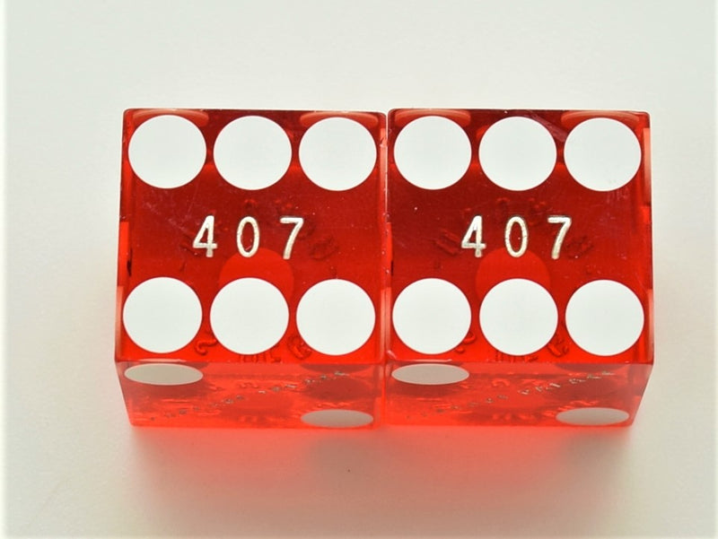 Caesars Palace Casino Las Vegas Used Pair of Dice Matching Numbers