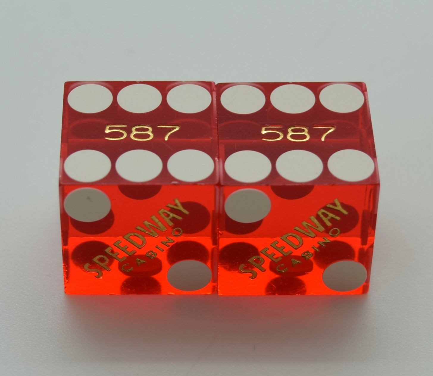 Pair of Used Dice Speedway Casino Las Vegas Nevada Matching Numbers