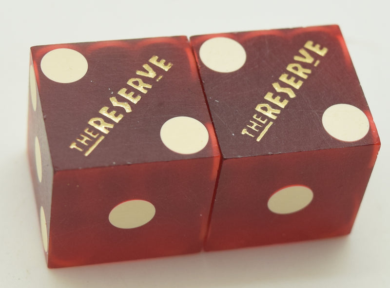 The Reserve Casino Henderson Red Dice Pair Matching Logos