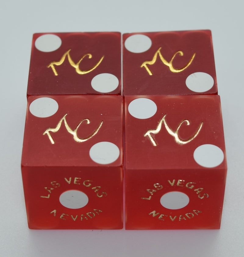 Monte Carlo Used Casino Red Dice, One Pair