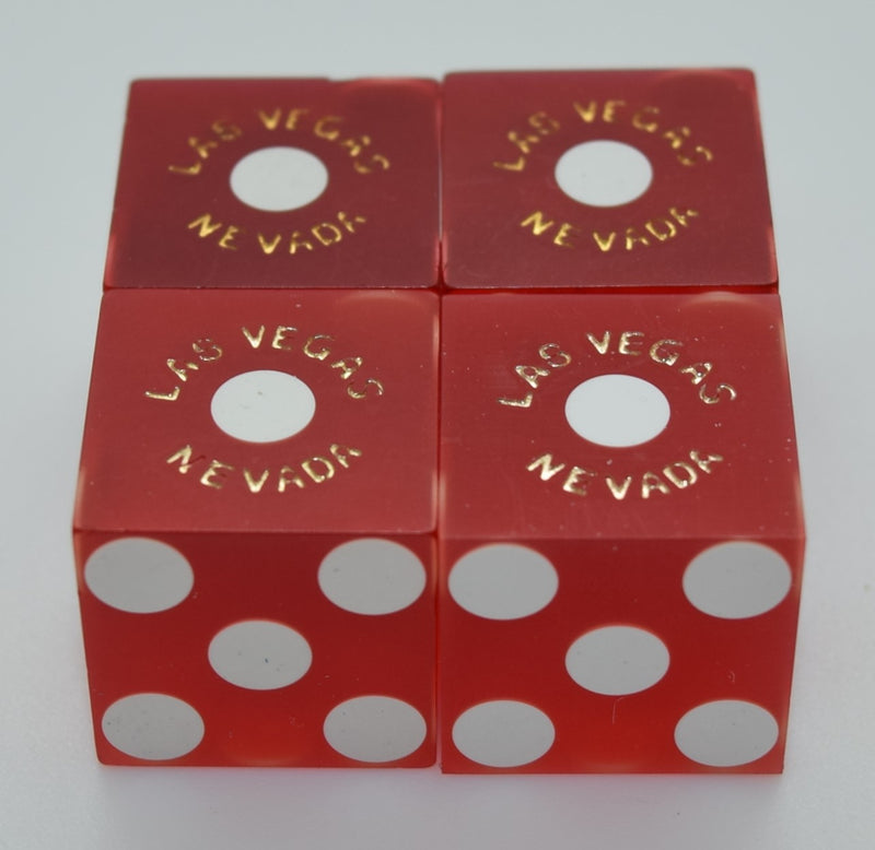 Monte Carlo Used Casino Red Dice, One Pair