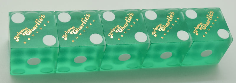 Arizona Charlie's Boulder Casino Las Vegas NV Used Green Stick of 5 Dice