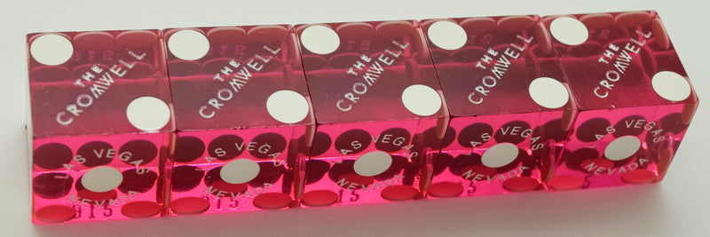 Cromwell Casino Las Vegas NV Used Purple Polished Stick of 5 Dice