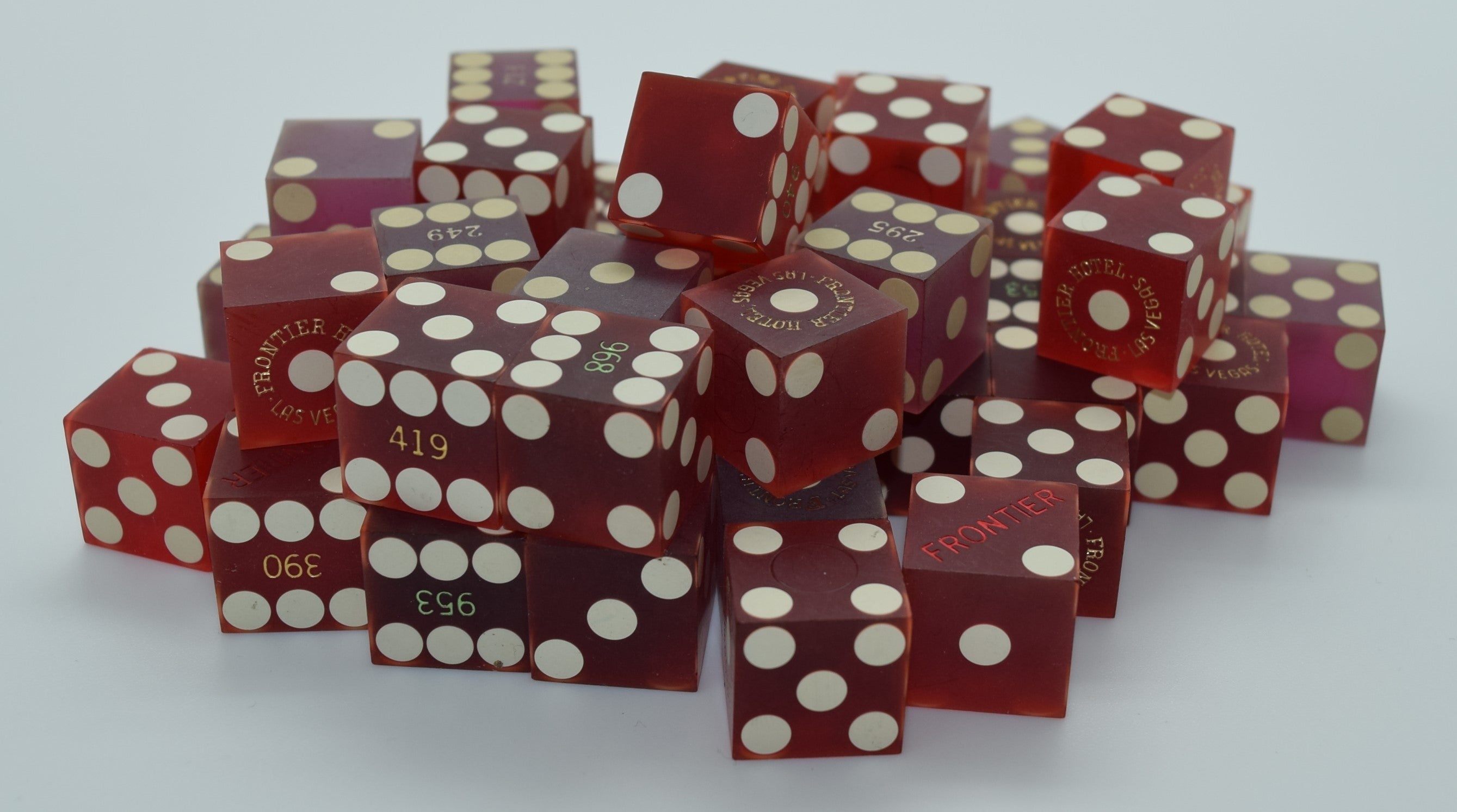 Bulk Random Dice 50 Used Dice From The Frontier Casino in Las Vegas Nevada