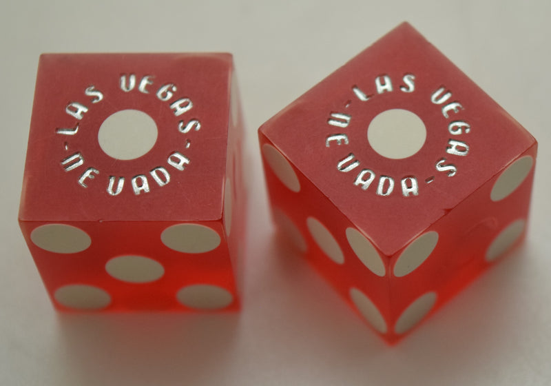 Planet Hollywood Hotel and Casino Used Matching Numbers Casino Red Dice Pair