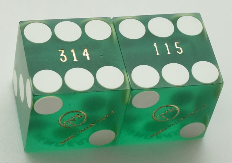 Green Valley Ranch Casino Henderson Nevada Green Used Pair of Dice