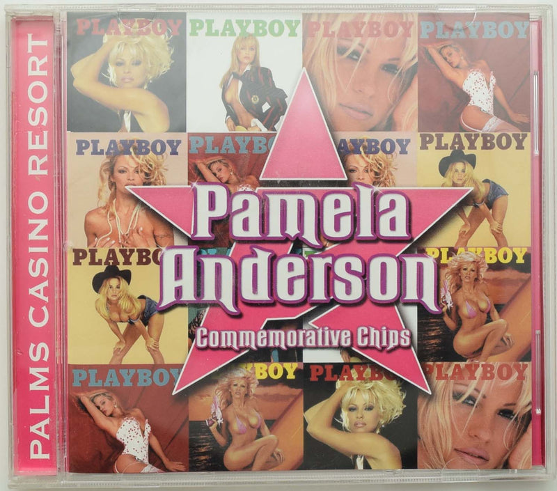 Palms Playboy Set of (4) $5 and (1) $25 Pamela Anderson Casino Chip CD Set