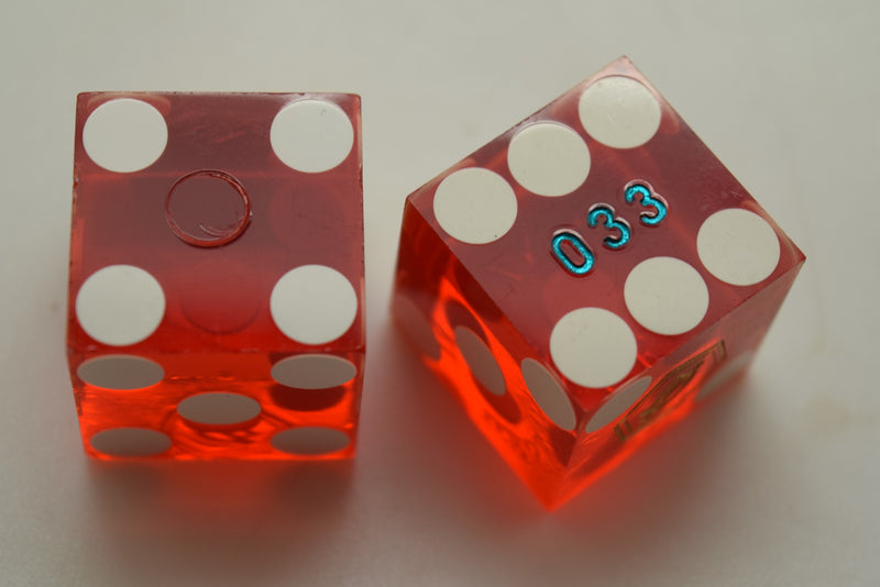 Desert Inn Casino Las Vegas Nevada Red Dice Pair