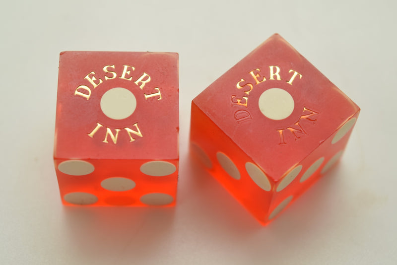 Desert Inn Casino Las Vegas Nevada Red Dice Pair Matching Numbers