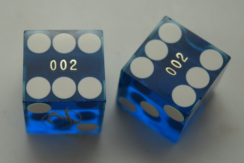 Desert Inn Casino Las Vegas Nevada Blue Dice Pair Matching Numbers