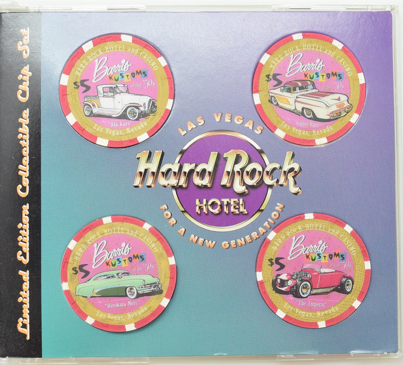 Hard Rock Hotel & Casino Las Vegas Nevada Barris Kustoms of the '50s CD Set of 4 Chips 1997