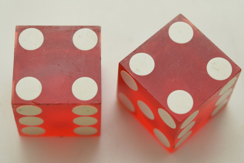 Dunes Casino Las Vegas Nevada Red Dice Pair Vintage