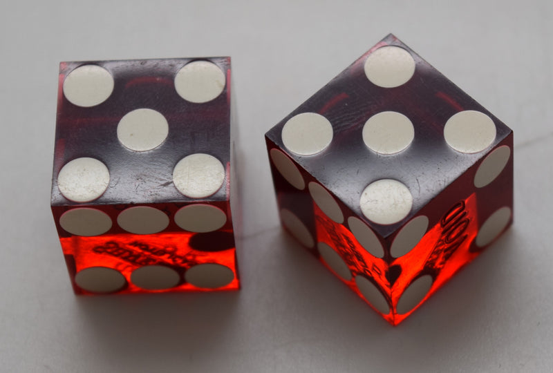 Silver Club Casino Sparks Nevada Dice Pair Red