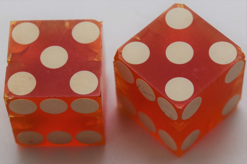 South Point Casino Las Vegas Nevada Dice Pair Orange