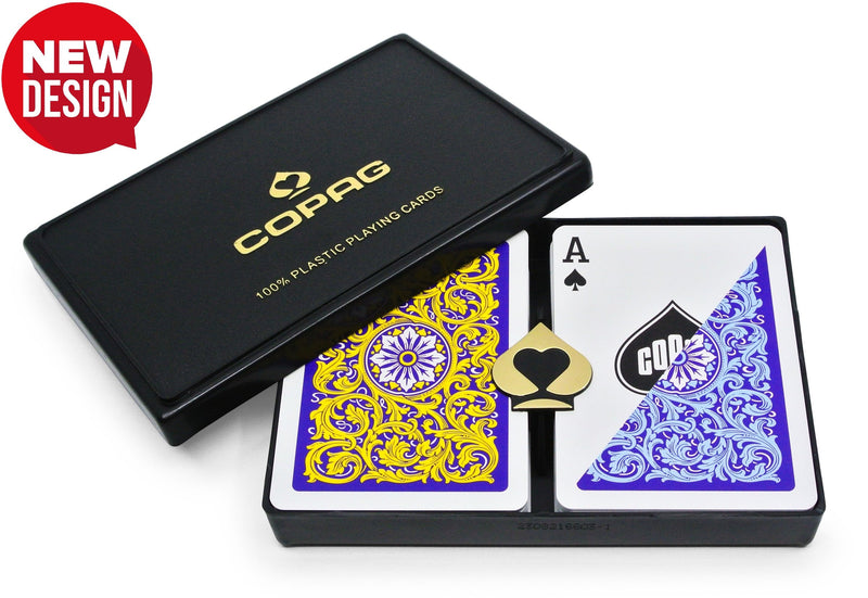 Copag Neoteric Violet/Yellow/Blue Poker Size 2 Deck Setup