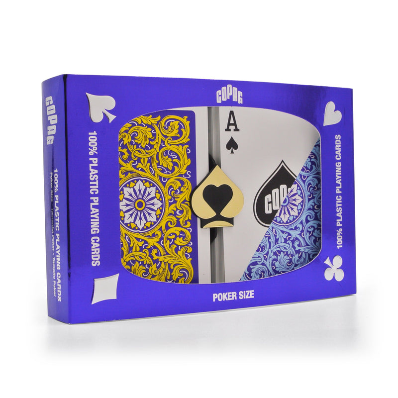 Copag Neoteric Violet/Yellow/Blue Poker Size 2 Deck Setup