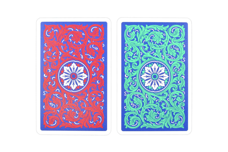 Copag Neoteric Blue/Green/Red Bridge Standard Size 2 Deck Setup