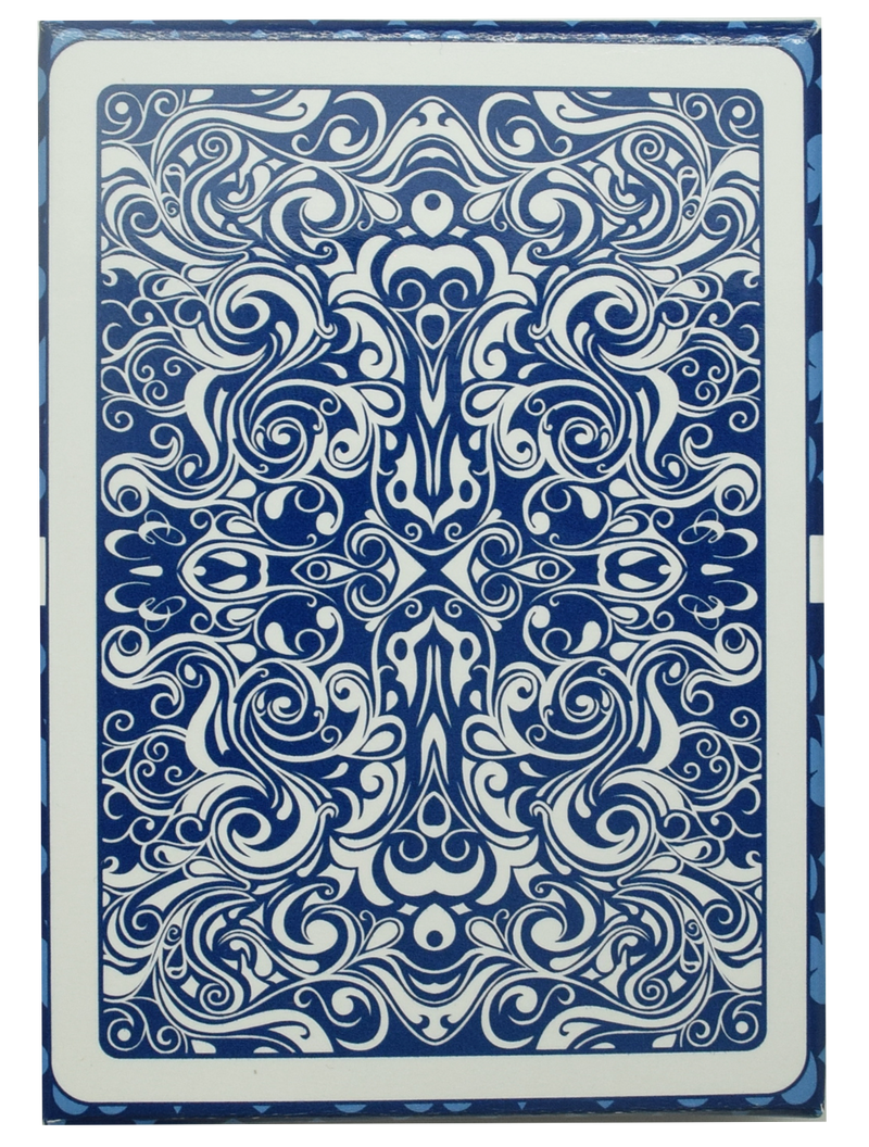 Dal Negro Virgolone Blue Poker Size Jumbo Index 100% Plastic Deck