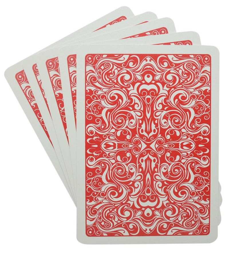 Dal Negro Virgolone Red Poker Size Jumbo Index 100% Plastic Deck