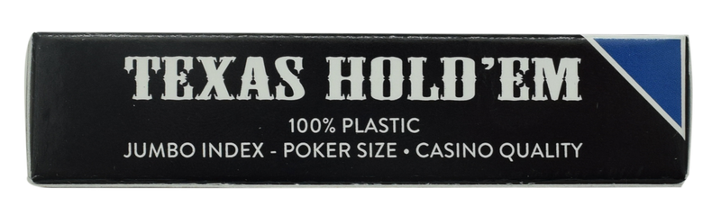 Dal Negro Texas Hold'em Blue Poker Size Jumbo Index 100% Plastic Deck