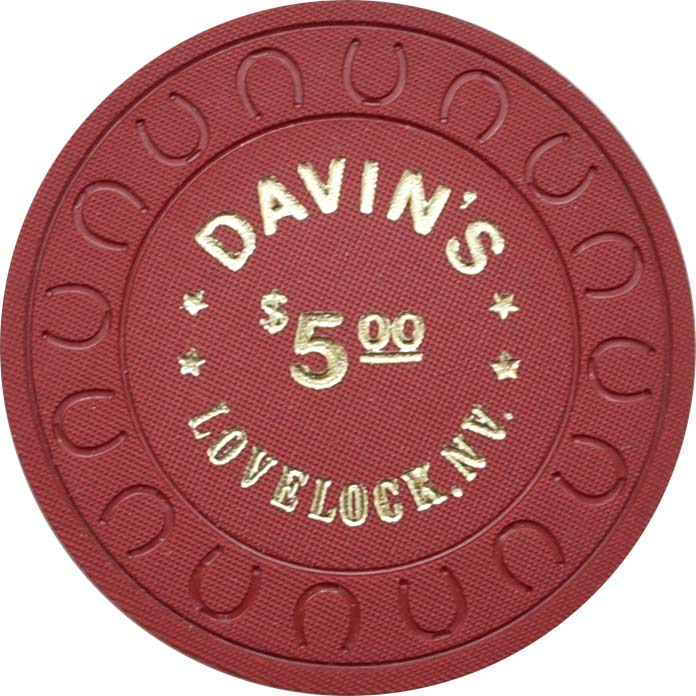 Davin's Casino Lovelock Nevada $5 Chip 1974