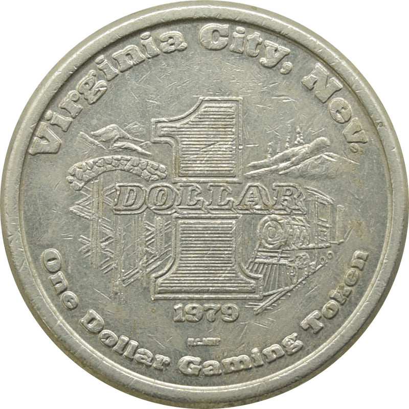 Delta Saloon Casino Virginia City NV $1 "Suicide Table" Token 1979