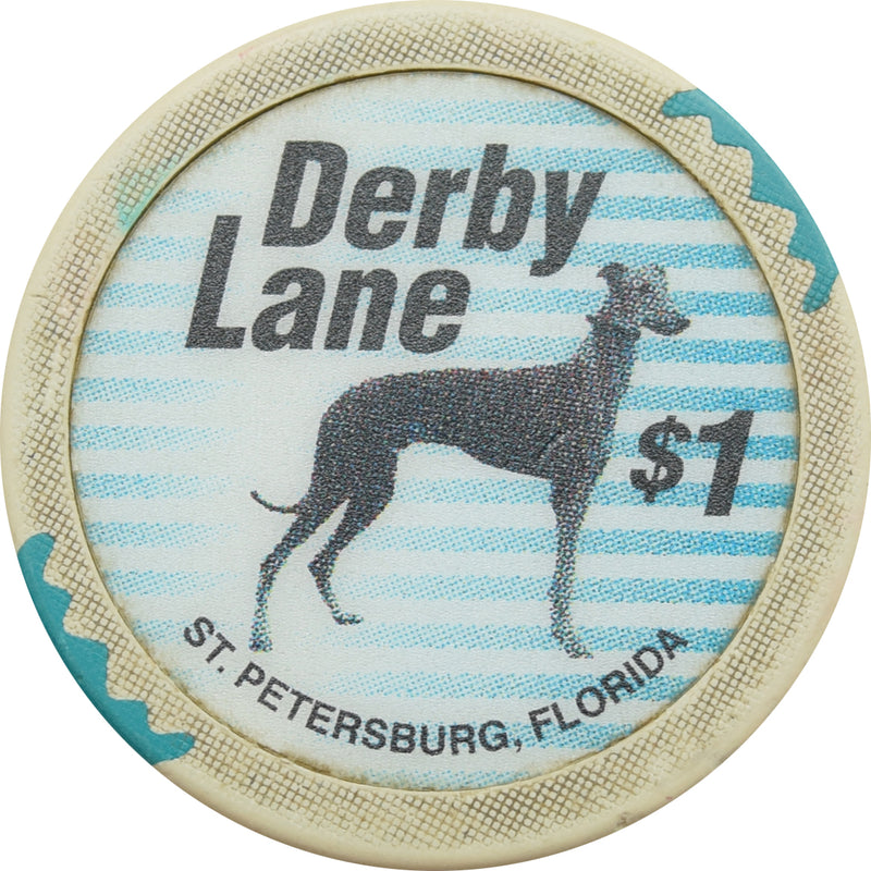 Derby Lane Casino St. Petersburg Florida $1 Chip