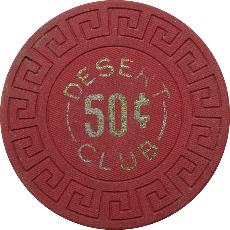 Desert Club Casino Gerlach Nevada 50 Cent Chip 1966