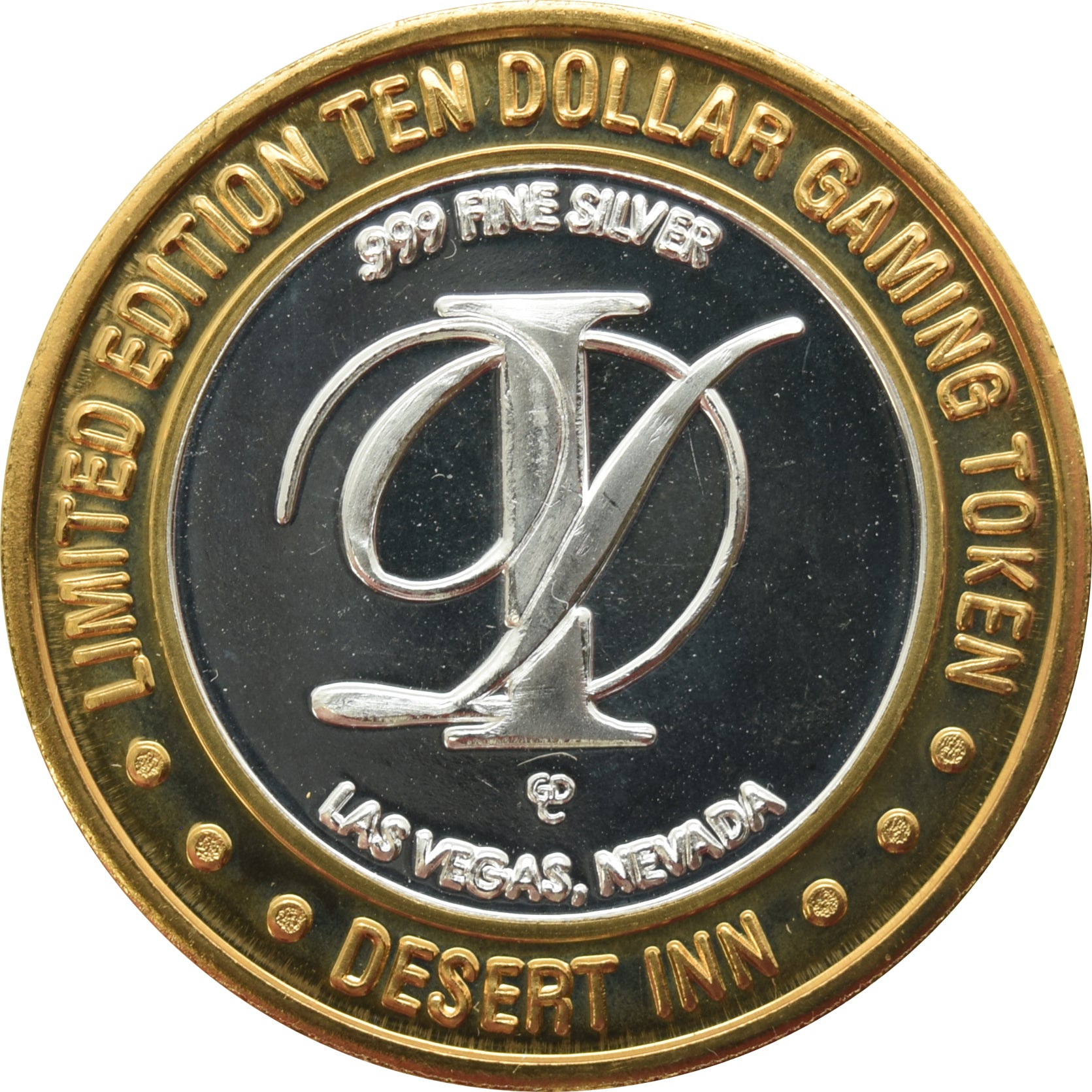 Desert Inn Casino Las Vegas "Golfer" $10 Silver Strike .999 Fine Silver 1997