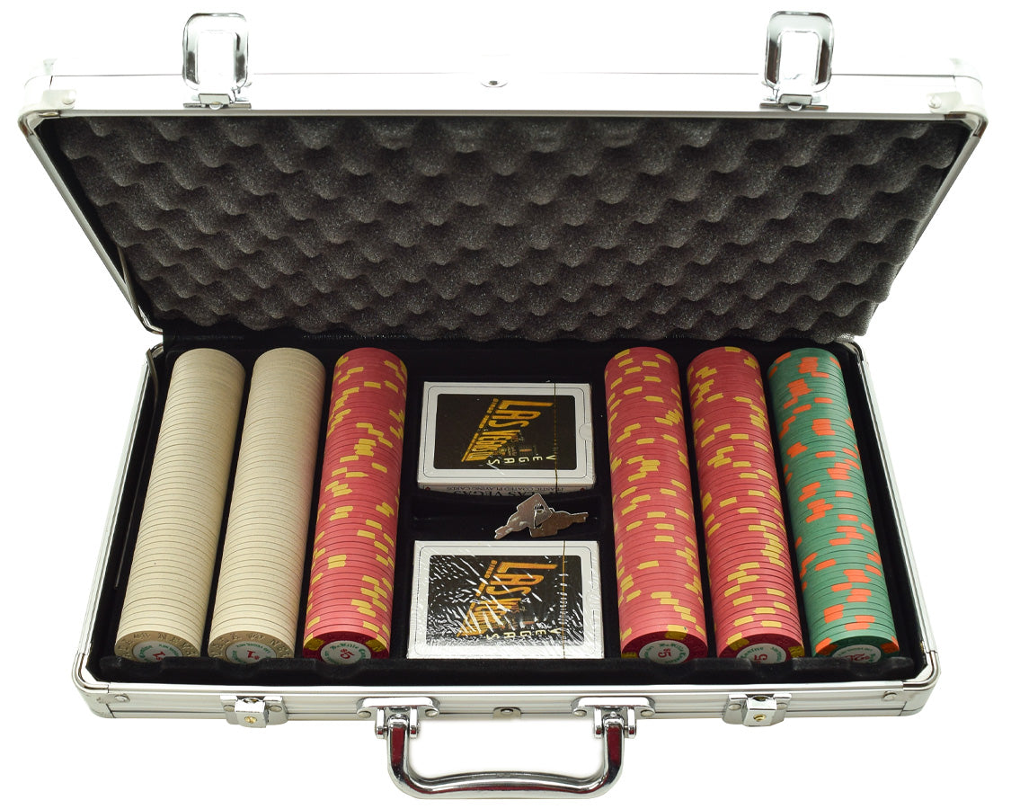 300 DeVille Casino Las Vegas Nevada Chip Set W/ Aluminum Case and Cards