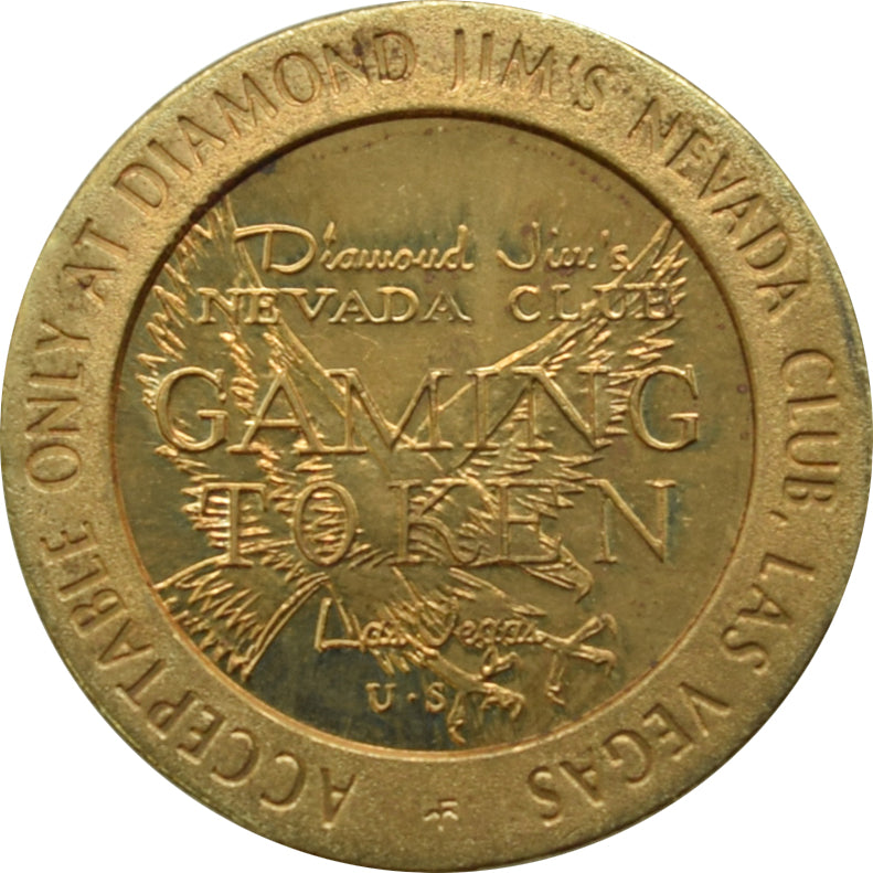 Nevada Club (Diamond Jim's) Casino Las Vegas 50 Cent Gaming Token 1967