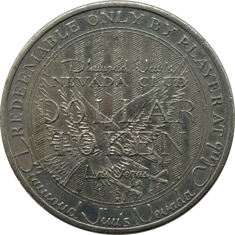 Nevada Club (Diamond Jim's) Casino Las Vegas NV $1 Token 1966