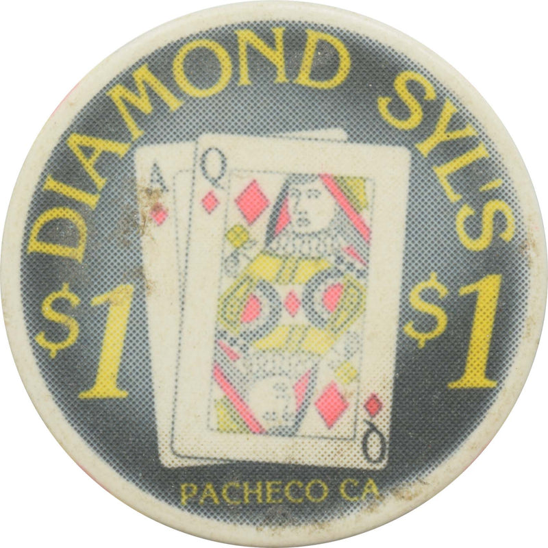 Diamond Syl's Casino Pacheco California $1 Chip