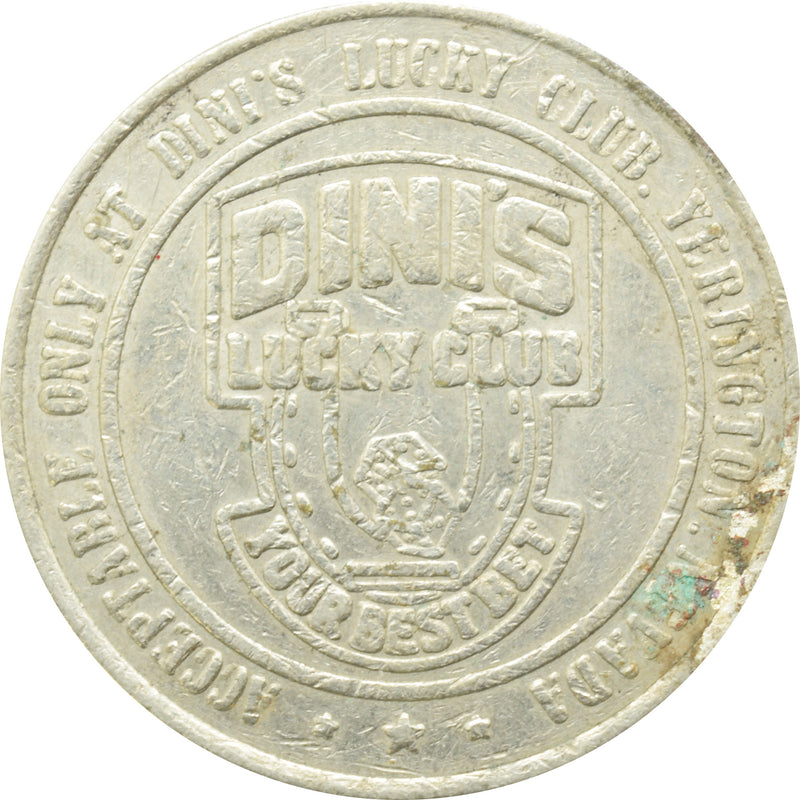 Lucky Club (Dini's) Yerington NV $1 Token 1985