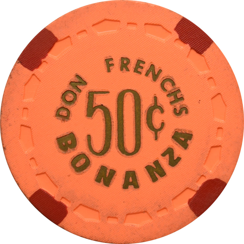 Bonanza Don French's Casino N. Las Vegas Nevada 50 Cent Chip 1965