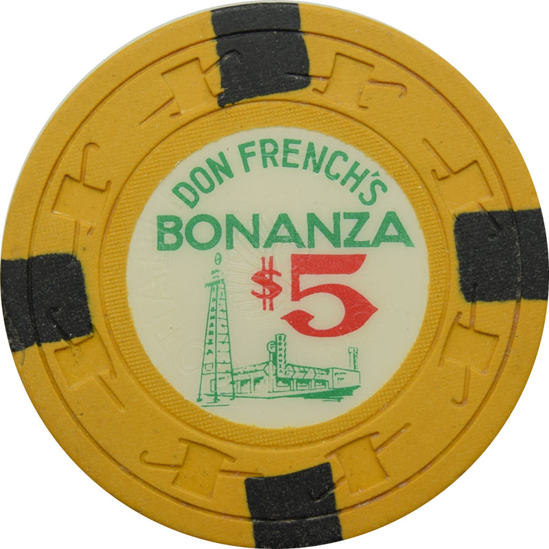 Bonanza Don French's Casino N. Las Vegas Nevada $5 Chip 1963