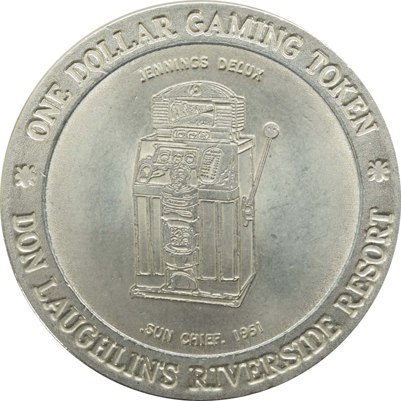 Riverside Casino Laughlin Nevada $1 "Jennings Delux Sun Chief" Token 1991