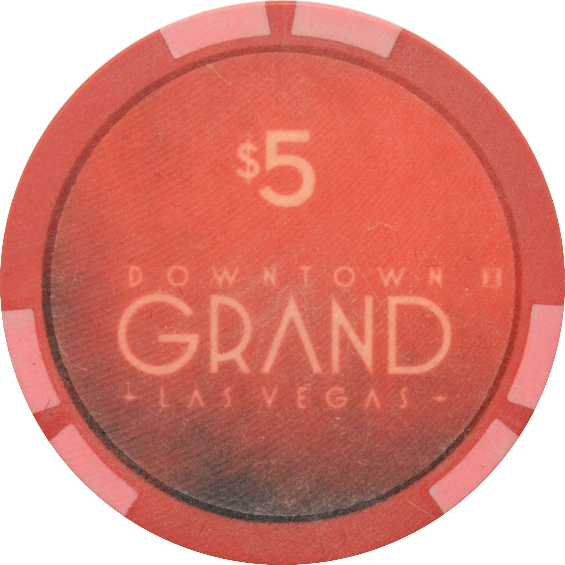 Downtown Grand Casino Las Vegas Nevada $5 Chip 2013