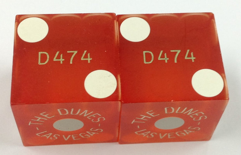 DUNES CASINO DICE, ONE PAIR OF USED - Spinettis Gaming - 2