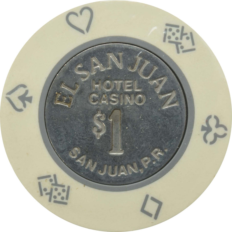 El San Juan Hotel Casino Isla Verde Puerto Rico $1 Coin Inlay Chip