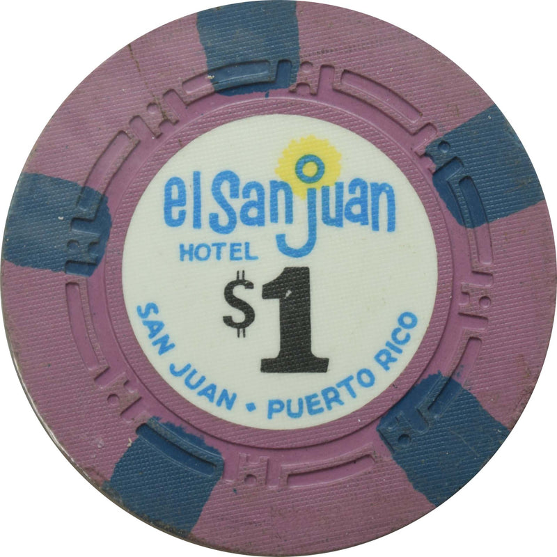 El San Juan Hotel Casino Isla Verde Puerto Rico $1 H.C.E Chip