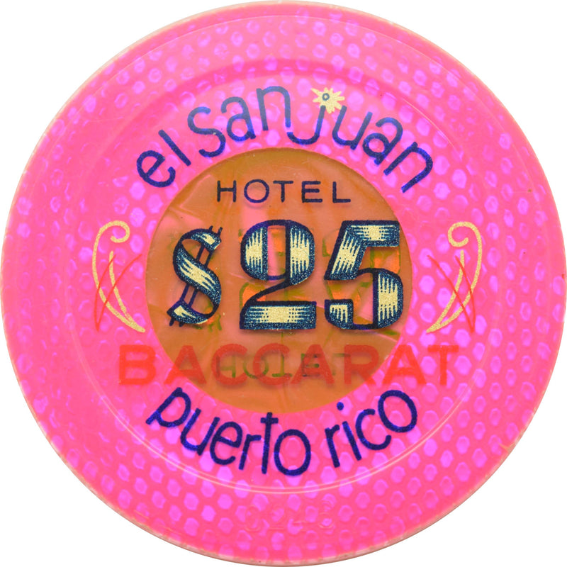 El San Juan Hotel Casino Isla Verde Puerto Rico $25 Baccarat Jeton 54mm