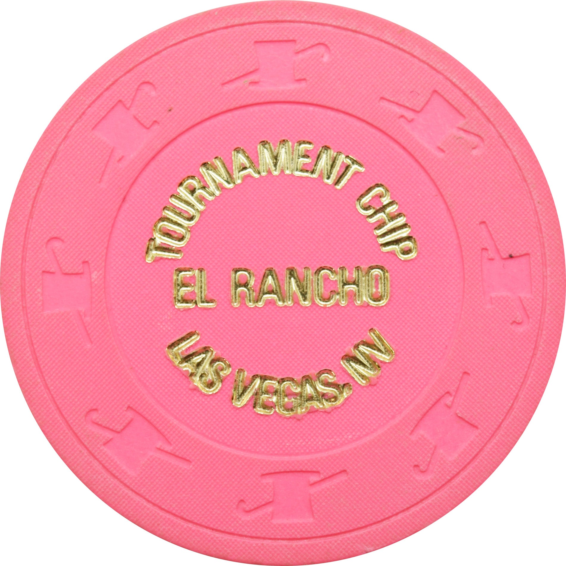 El Rancho Casino Las Vegas Nevada Pink Tournament Chip 1980s