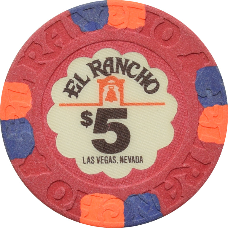 El Rancho Casino $5 Chip Las Vegas Nevada 1982